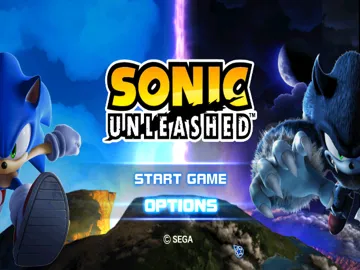 Sonic Unleashed screen shot title